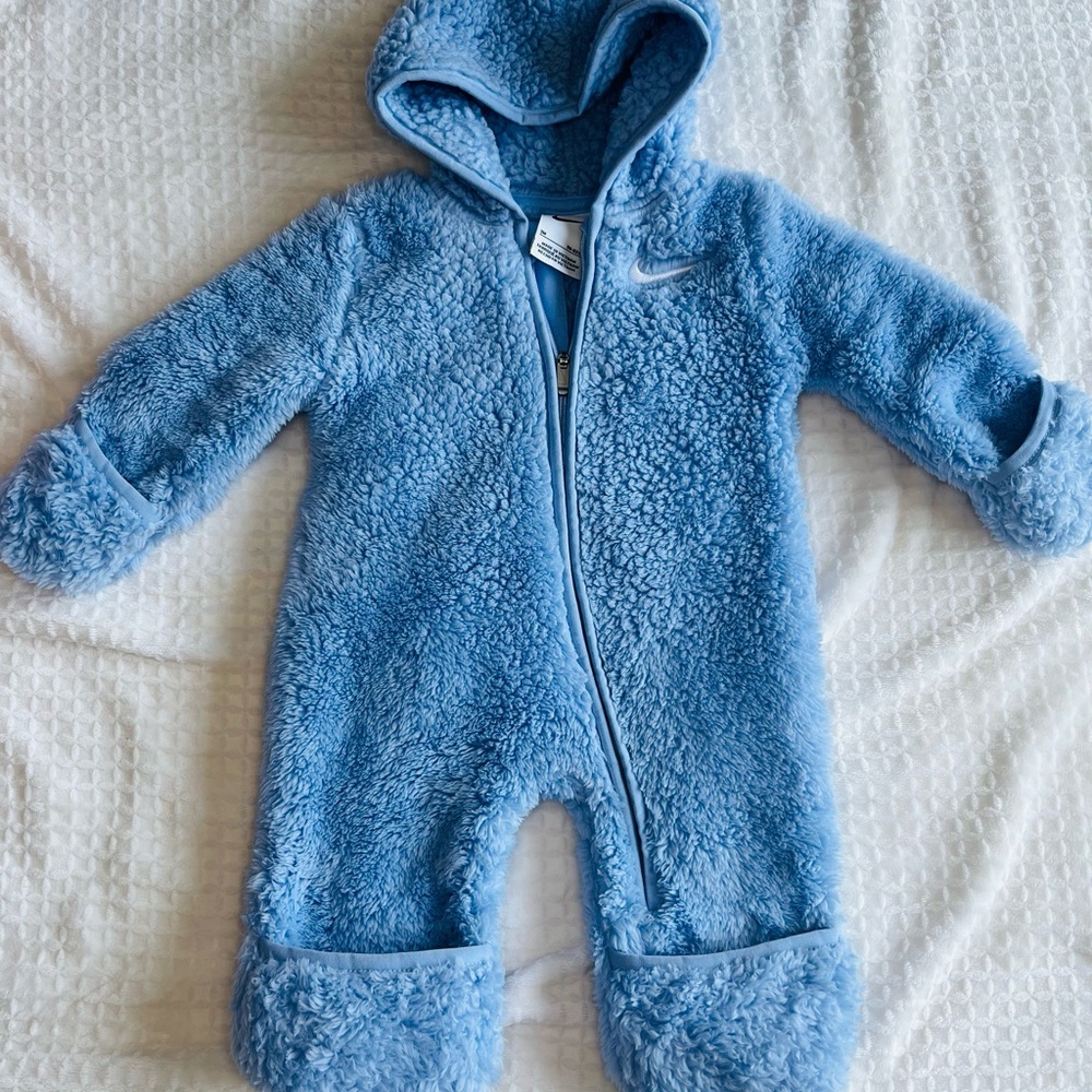 Cozy Blue Fleece Baby One Piece